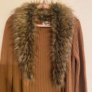 Show Me Your Mumu Long Faux Fur Cardigan Sweater